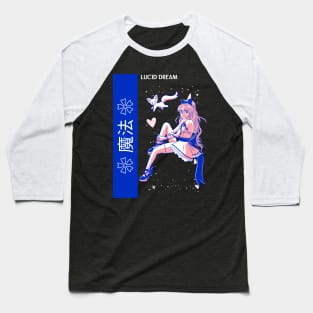 Dreamy Anime Girl Baseball T-Shirt